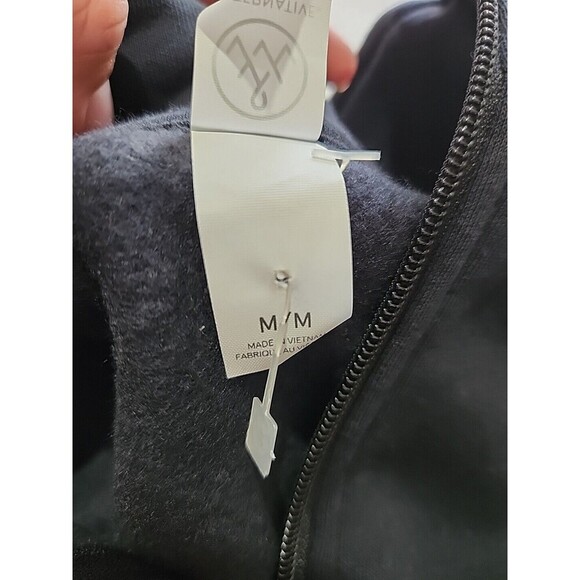 Alternative Sweater Size Medium Black Fleece Mock Neck Super Soft New - Picture 10 of 13